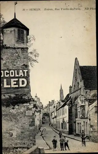 Ak Senlis-Oise, Eingang, Rue Vieille de Paris