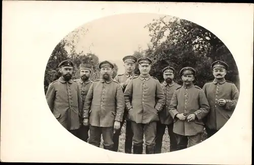 Foto Ak Deutsche Soldaten in Uniformen, Gruppenbild, Kaiserzeit, 5. Komp.-L.-Inf.-Rgt. 116