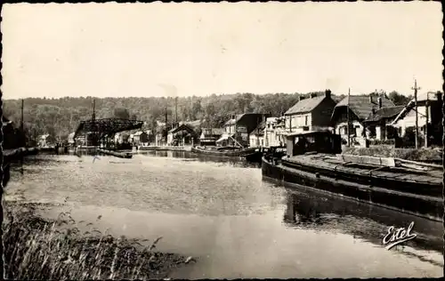 Ak Longueil Annel Oise, Oberhalb der Schleuse