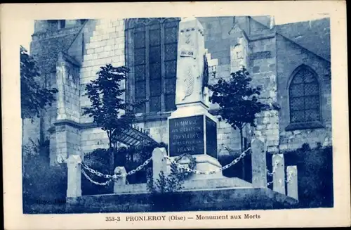 Ak Pronleroy Oise, Monument aux Morts