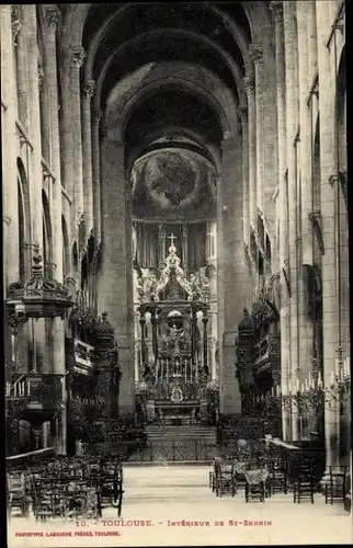 Ak Toulouse Haute Garonne, Inneres von St-Sernin