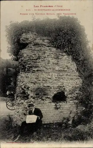 Ak Saint Bertrand de Comminges Haute Garonne, Ruinen eines römischen Grabes
