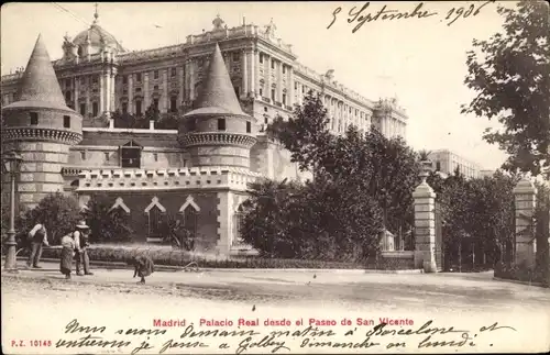 Ak Madrid, Königspalast am Paseo de San Vincente