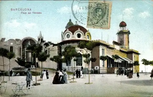 Ak Barcelona Katalonien, Plaza del Tibidabo