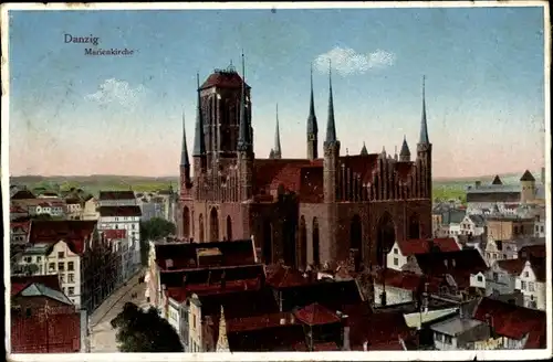 Ak Gdańsk Danzig, Marienkirche