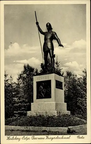 Ak Lidzbark Warmiński Heilsberg Ostpreußen, Neues Kriegerdenkmal