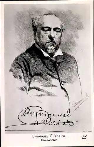 Künstler Ak Französischer Komponist und Pianist Emmanuel Chabrier, Portrait