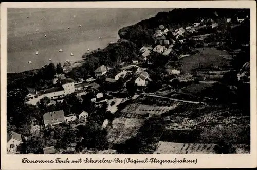 Ak Ferch Schwielowsee, Panoramaansicht der Ortschaft, Fliegeraufnahme