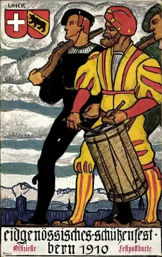 Künstler Ak Bern Schweiz, Eidgenössisches Schützenfest 1910, Wapen