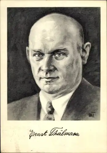 Künstler Ak Ernst Thälmann, Deutscher Politiker der Weimarer Republik, KPD, Portrait