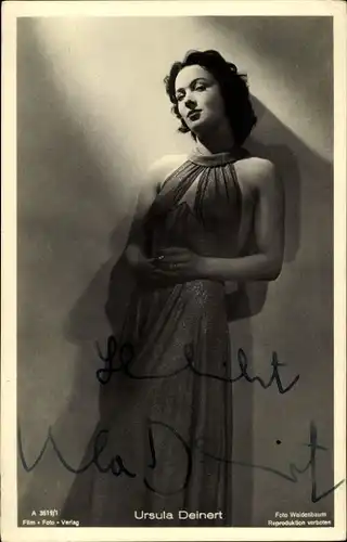 Ak Schauspielerin Ursula Deinert, Portrait, Autogramm