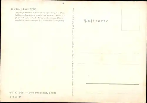 Künstler Ak Teuber, Hermann, Dorfansicht, Künstler Hilfswerk 1937, Segelboot