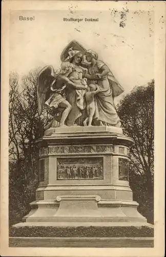 Ak Basel Stadt Schweiz, Strassburger Denkmal