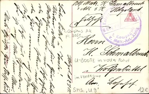 Ak Deutsches U Boot, Unterseebootflottille in voller Fahrt, U 9