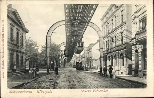 Ak Elberfeld Wuppertal, Schwebebahn, Strecke Vohwinkel