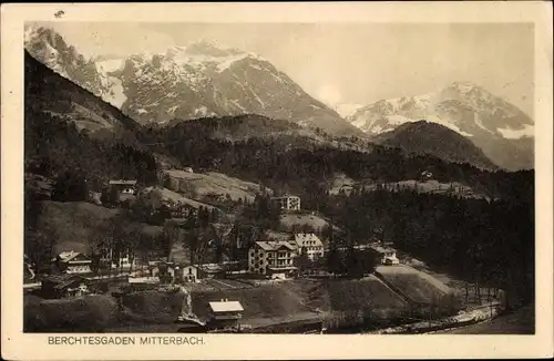 Ak Berchtesgaden in Oberbayern, Mitterbach, Panorama