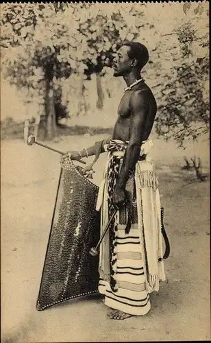 Ak Congo Belge DR Kongo Zaire, Mission des P.P. du St. Esprit, Joueur de tamtam