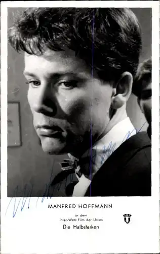 Ak Schauspieler Manfred Hoffmann, Portrait, Autogramm, die Halbstarken