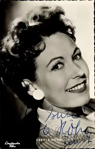 Ak Schauspielerin Carola Höhn, Portrait, Autogramm, Johannisnacht