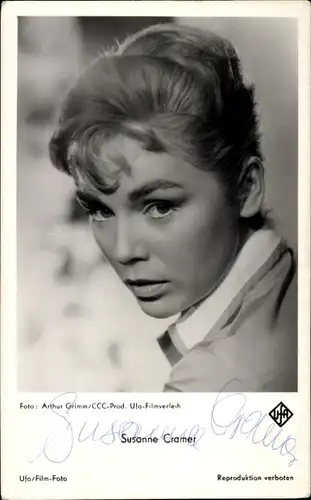 Ak Schauspielerin Susanne Cramer, Portrait, Autogramm