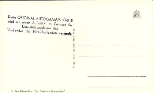 Ak Schauspielerin Ina Halley, Portrait, Autogramm