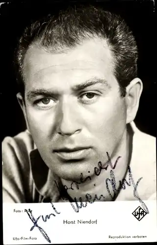 Ak Schauspieler Horst Niendorf, Portrait, Autogramm