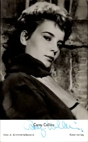 Ak Schauspielerin Corny Collins in Am Tag als der Regen kam, Portrait, Autogramm
