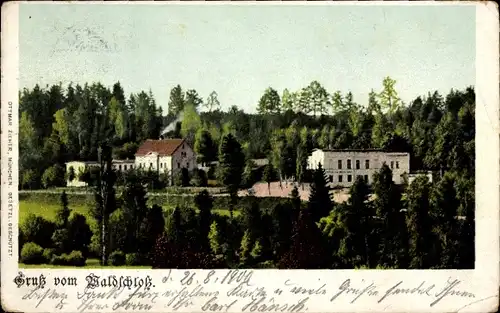 Ak Złotoryja Goldberg Schlesien, Waldschloss