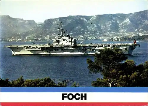 Ak Französisches Kriegsschiff Foch