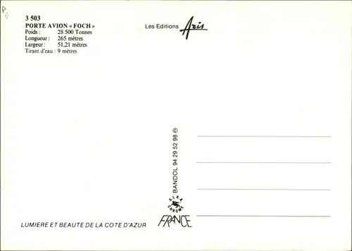 Ak Französisches Kriegsschiff Foch