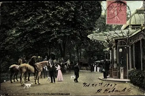 Ak Paris XVI Passy, Bois de Boulogne, der Pavillon von Armeonville, Aperitif-Zeit