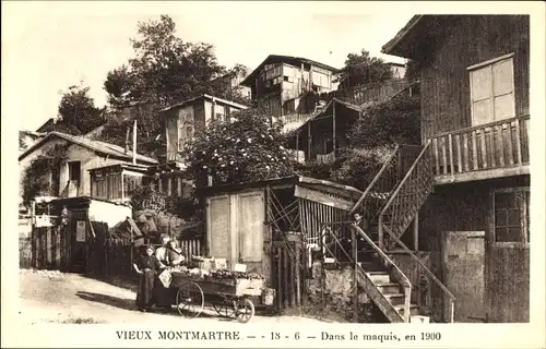 Ak Paris XVIII. Montmartre, Blick in die Macchia