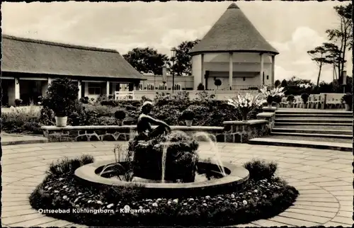 Ak Ostseebad Kühlungsborn, Kurgarten, Springbrunnen