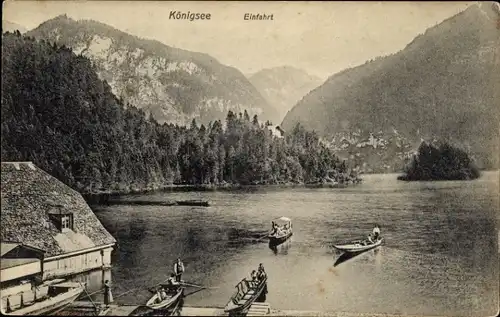 Ak Königsee Königssee Oberbayern, Einfahrt