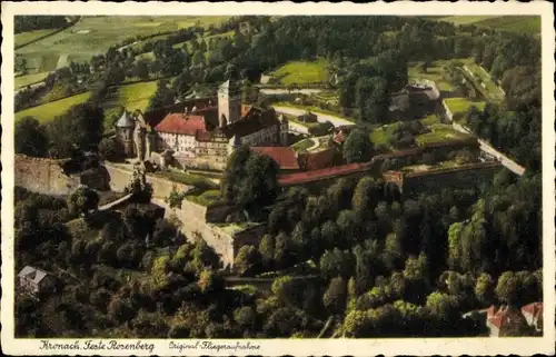 Ak Kronach im Frankenwald Bayern, Blick auf die Festung Rosenberg, Fliegeraufnahme