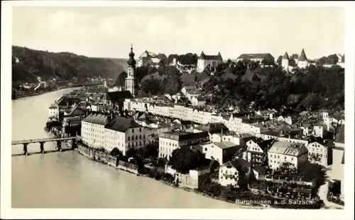 Ak Burghausen an der Salzach Oberbayern, Ortsansicht