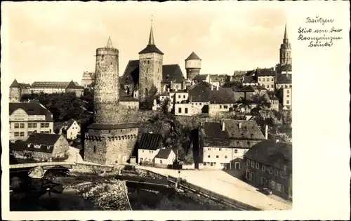 Ak Bautzen in der Oberlausitz, Blick von der Brücke