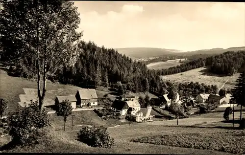 Ak Oberlochmühle Deutschneudorf im Erzgebirge, Panorama