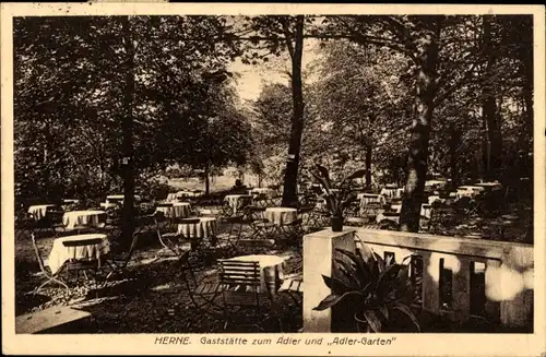 Ak Herne im Ruhrgebiet Westfalen, Gaststätte zum Adler, Adler-Garten