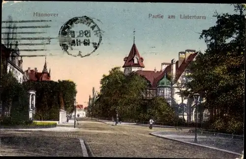 Ak Hannover in Niedersachsen, Straßenkreuzung am Listerturm