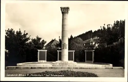 Ak Lenzkirch im Schwarzwald, Heldenhain