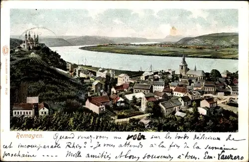 Ak Remagen am Rhein, Panorama