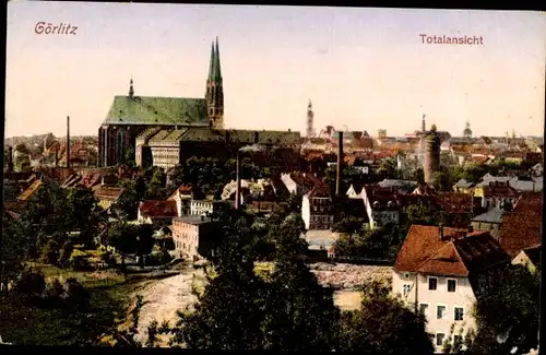 Ak Görlitz in der Lausitz, Totalansicht