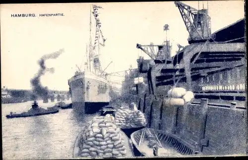 Ak Hamburg Mitte Altstadt, Schiffe, Hafen