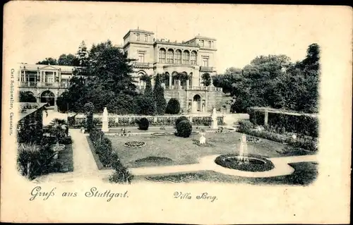 Ak Stuttgart in Württemberg, Villa Berg