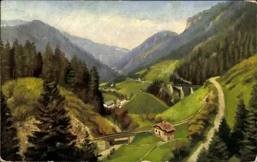 Künstler Ak Hoffmann, H., Breitnau im Schwarzwald, Höllental bei der Ravennaschlucht