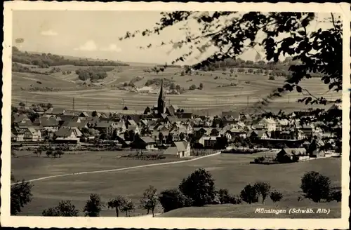 Ak Münsingen in Württemberg, Panorama
