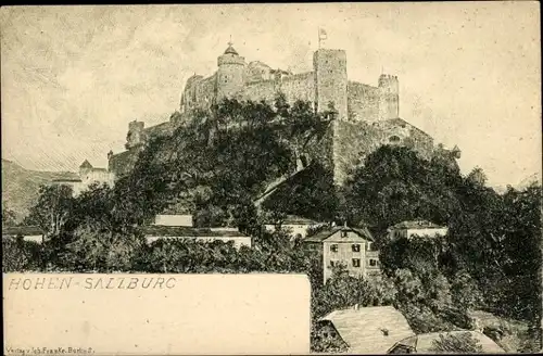 Künstler Ak Salzburg in Österreich, Festung Hohensalzburg