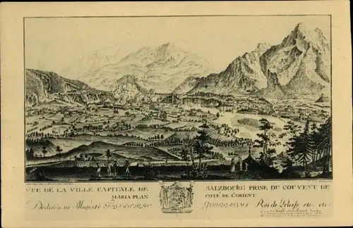 Künstler Ak Salzburg in Österreich, Ortspanorama