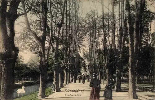 Ak Düsseldorf am Rhein, Seufzerallee